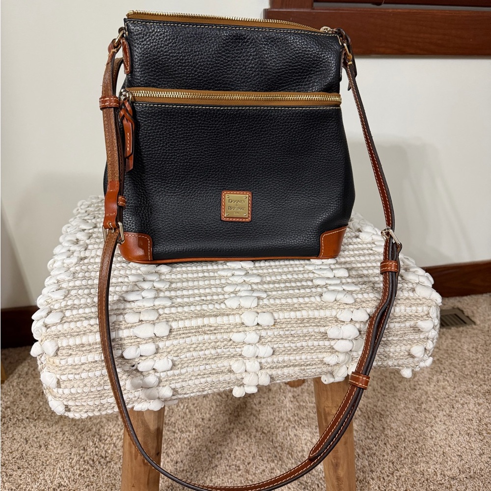 Dooney & Bourke Black and Tan Crossbody Bag